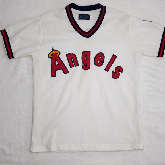 Alpha sportswear California Angels pullover v-neck baseball jersey men's size L - Picture 8 of 9